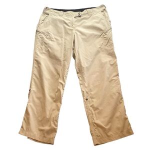 Exofficio Women’s Nomad Roll-Up Pant Light‎ Khaki Color Size 16 Nylon Hiking